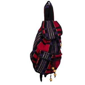 Boho Backpack Rucksack Mochila Knapsack Multicolor Beaded Hippy Festival VTG
